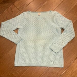 J. Crew Women’s Light Blue Cable-knit Cotton Crewneck Sweater Size Small